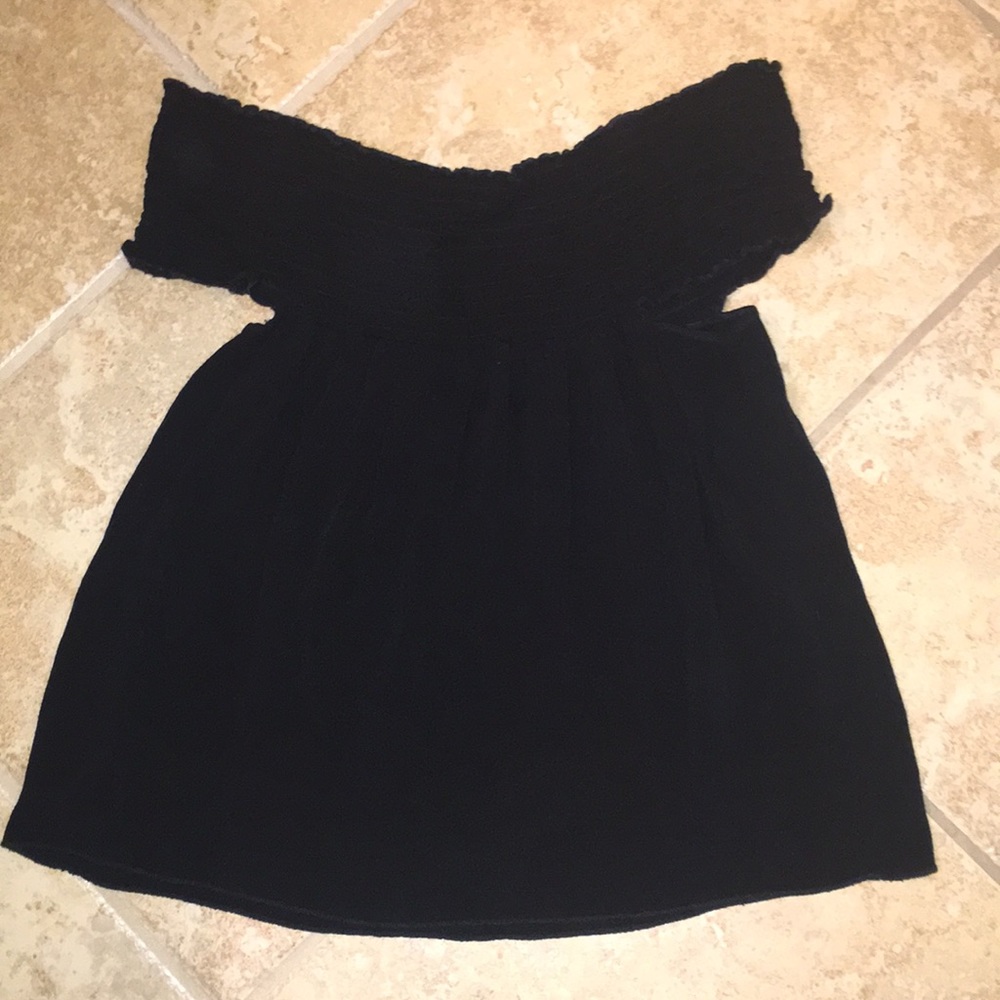 Black off the shoulder top